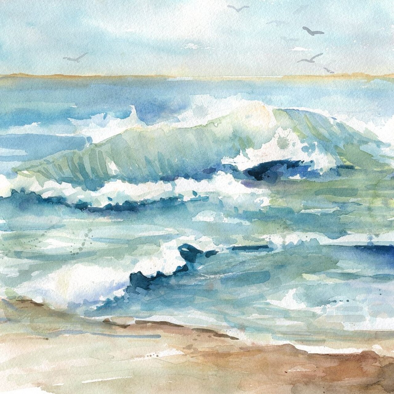 Beach Waves Poster Print by Carol Robinson - Item # VARPDX41391